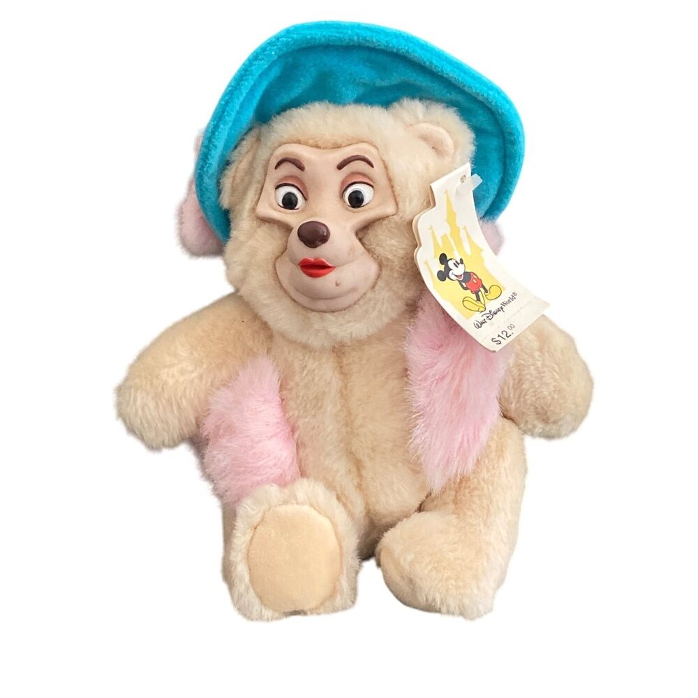 NWT WALT DISNEY WORLD COUNTRY BEAR JAMBOREE TEDDIE BARRA  PLUSH RUBBER FACE